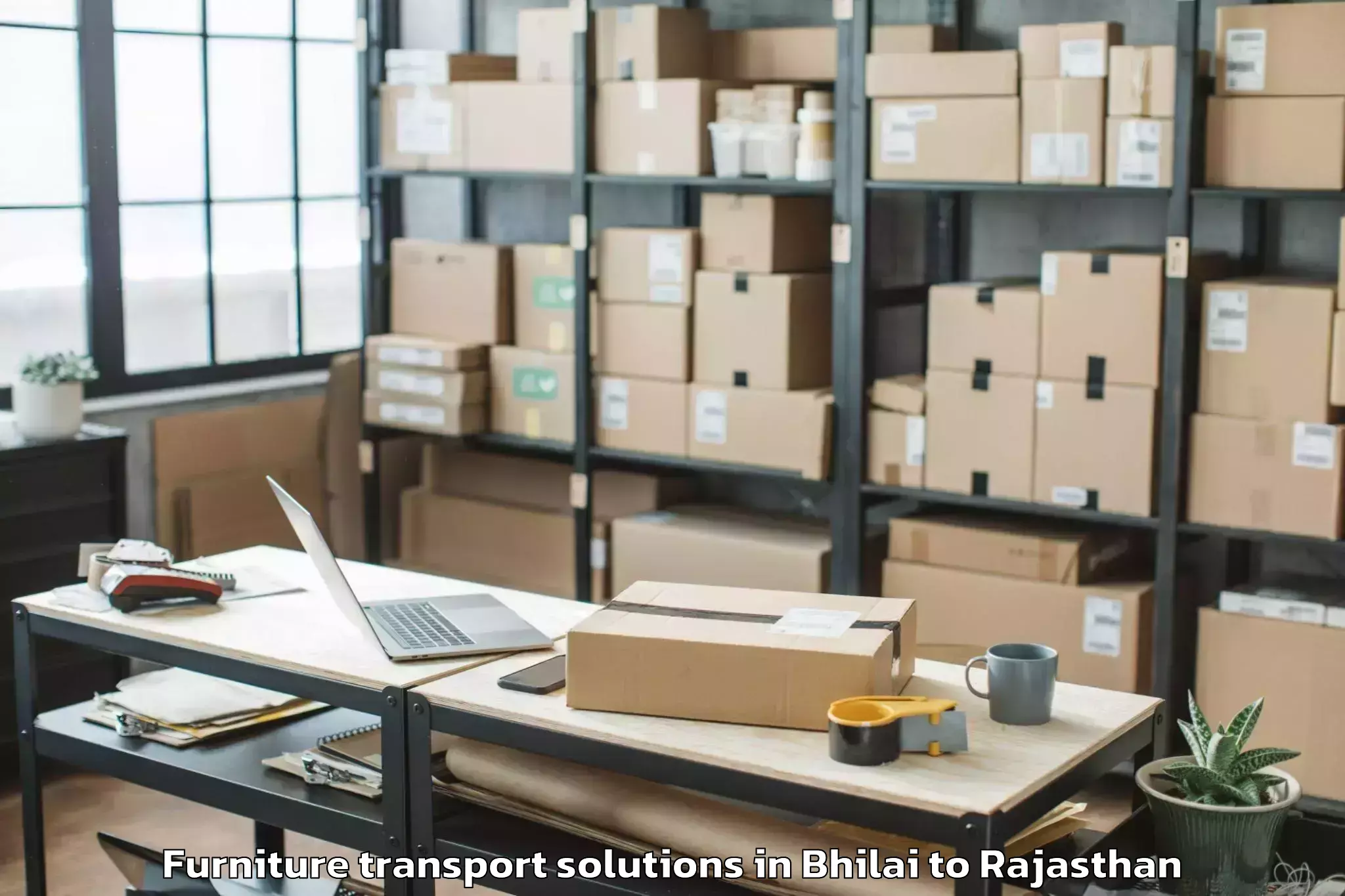 Expert Bhilai to Ghatol Furniture Transport Solutions